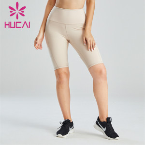 Ladies High Waist Solid Color Simple Cycling Shorts Wholesale