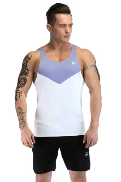 Custom Workout Clothes High Quality Grey White Tank Top Custom China Manufacturer