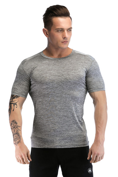 Custom Workout Clothes Grey Men T-shirt Private Label Factory Manufacturer