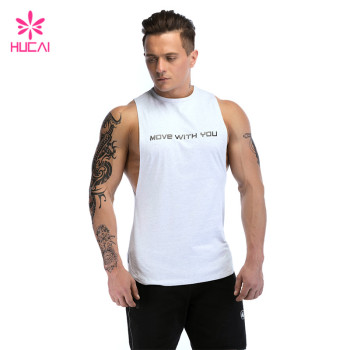 Custom Workout Clothes Private Label  LOGO White Tank Top Manufacturer Factory Supplier