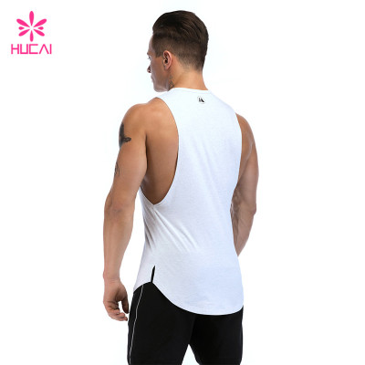 Custom Workout Clothes Private Label  LOGO White Tank Top Manufacturer Factory Supplier