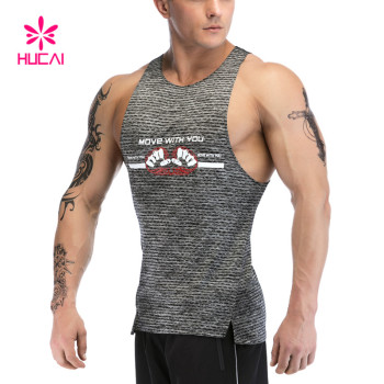 Custom Manufacture Best Sale Custom LOGO Grey Gym Tank Top Private Label