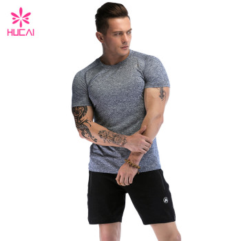 Hot Sales Custom Gym Wear Grey T-shirt Factory Manufacturer Supplier