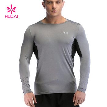 Fashion Custom Black&Grey Long Sleeve Factory Manufacturer Private Label