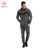 Fashion Custom Stripe Grey Gym Hoodie Wholesale Manufacturer