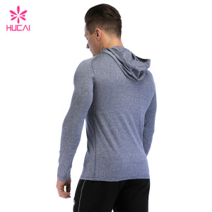 OEM Fashion Light Grey Gym Hoodie Custom Manufacture Factory Fitness Apparel Supplier