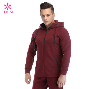 ODM Fashion Custom Dark Red Gym Hoodie Activewear Factory Private Label
