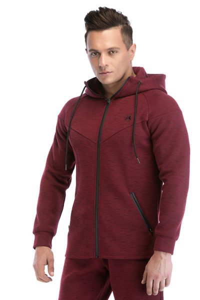ODM Fashion Custom Dark Red Gym Hoodie Activewear Factory Private Label