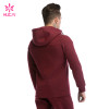 ODM Fashion Custom Dark Red Gym Hoodie Activewear Factory Private Label