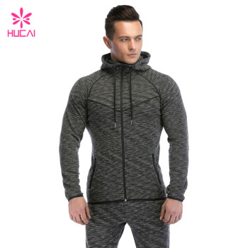 Factory Fashion Custom Dark Grey Gym Hoodie Sportswear Manufacturer Private Label