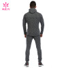 Factory Fashion Custom Dark Grey Gym Hoodie Sportswear Manufacturer Private Label