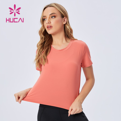 OEM 2022 Hucai New Design Slim T Shirts Custom Logo Private Label