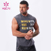 custom print polyester fabric fitness tank top Men china Fitness Clothing Manufacturers