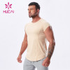 ODM front silica gel bronzing fitness sleeve vest tank top Men Fitness Clothing Manufacturers