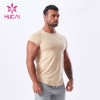 ODM front silica gel bronzing fitness sleeve vest tank top Men Fitness Clothing Manufacturers