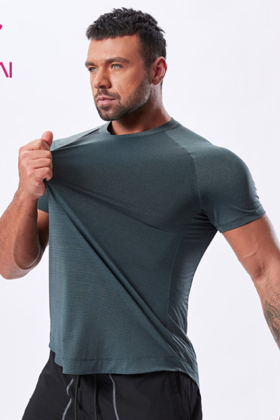 nylon/polyester fabric fitness T - shirt Men china manufacturers Sportswear Supplier