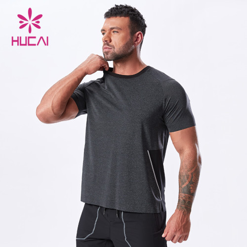 Factory Manufacturer Stitching Fabric Fitness T - shirt Men China Sports Apparel Suppliers