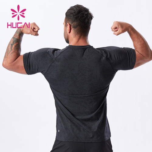 new elastic fabric fitness T - shirt Men china manufacturers