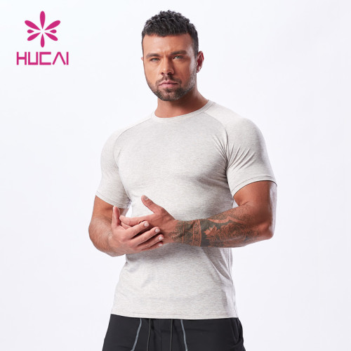 ODM new stretchable fabric fitness T - shirt  Running Men china Gym Wear Manufacturers