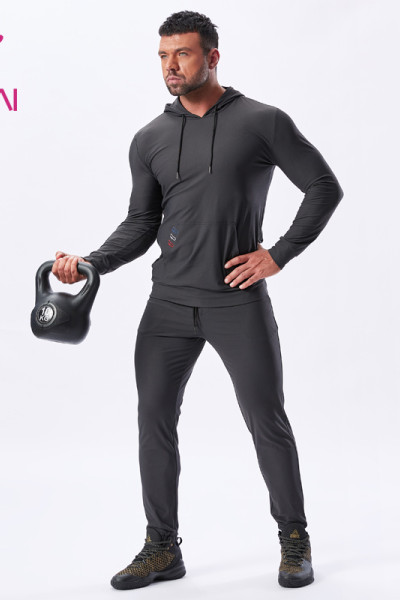 custom logo fitness activewear hoodie suit Men china Fitness Clothing Manufacturers