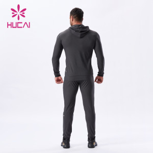 custom logo fitness activewear hoodie suit Men china manufacturers