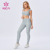 New Fabric Custom Wholesale Gym Clothes Fitness sport bra suit China Manufacturer