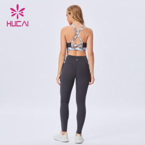 Custom Wholesale Gym female yoga sport bra suit China Manufacturer