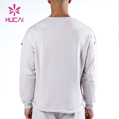 OEM Low MOQ Washed Process Men Workout Sweatshirts China Factory Manufacturer