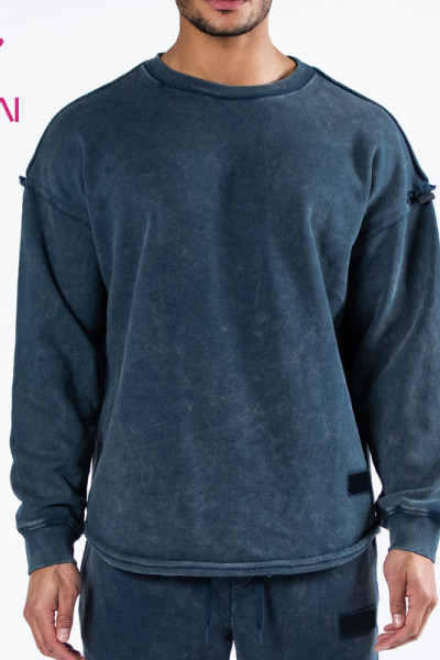 OEM Factory Washed Process Men Sweatshirts China Manufacturer