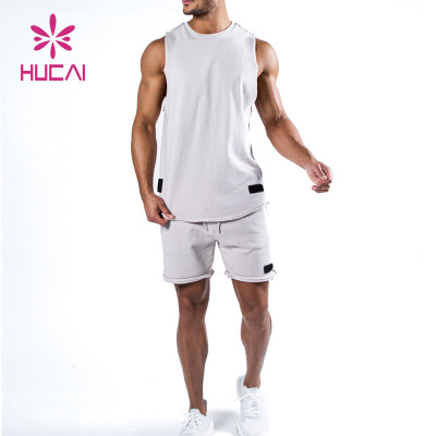 ODM Private Label Custom Logo Washed Process Men Tank Top China Manufacturer