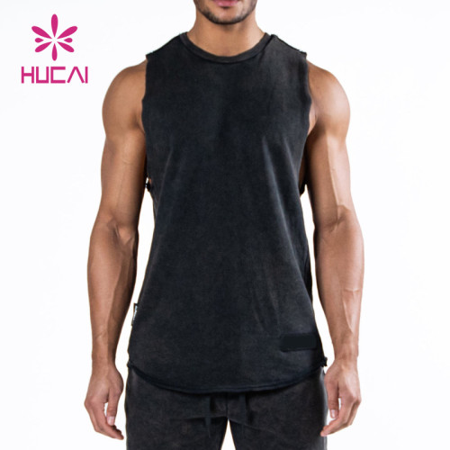 OEM Custom Private Brand Washed Process Factory Manufacturer Men Tank Top China Supplier