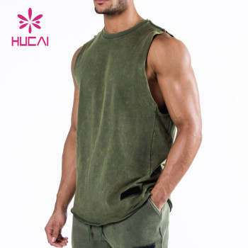 Custom High Quality Washed Process Men Tank Top China Manufacturer