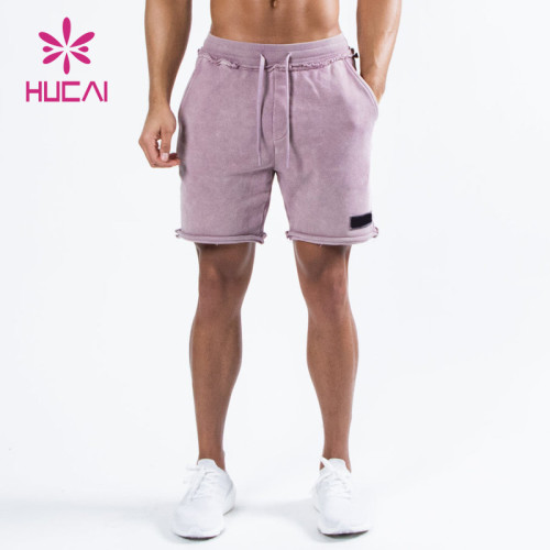 Custom High Quality Washed Process Men High-Waist  Shorts China Manufacturer