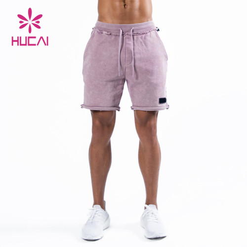 Custom High Quality Washed Process Men High-Waist  Shorts China Manufacturer