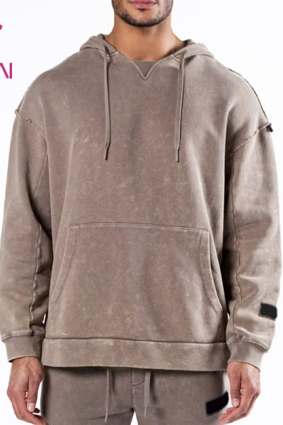 Custom Private Label Color Washed Process Men Hoodie China Manufacturer Supplier