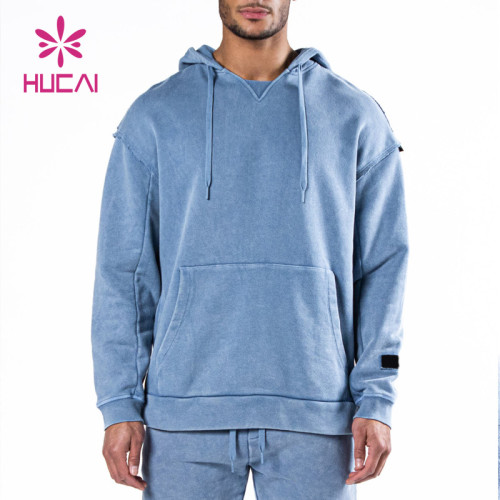 Custom Factory New  Fabric Washed Process Men Polyester Hoodies China Manufacturer