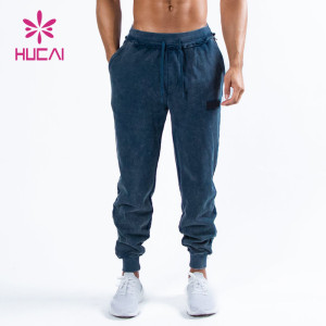 ODM Custom Patch Washed Process Men Running Joggers China Factory Manufacturer