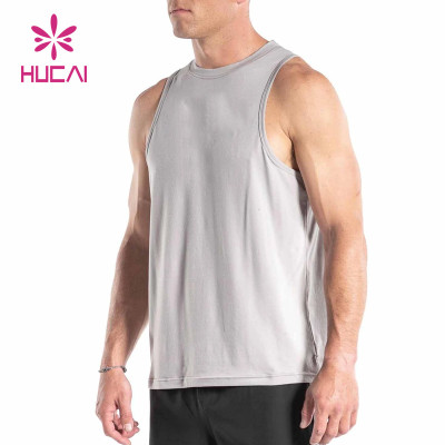 Custom High Quality Mens Breathable Skinny Sleeveless Tank Top Private Label