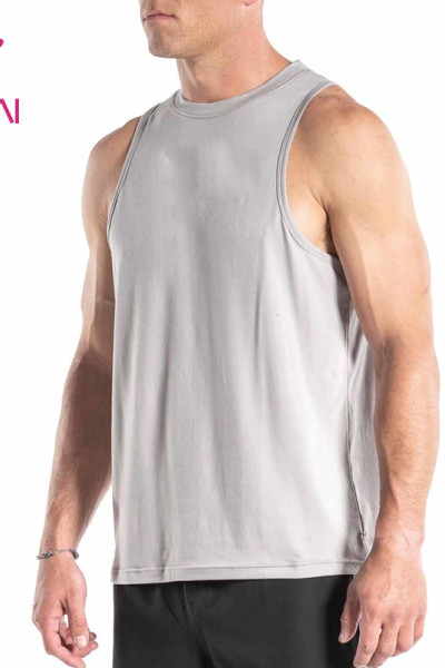 Custom High Quality Mens Breathable Skinny Sleeveless Tank Top Private Label
