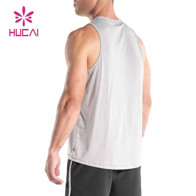 Custom High Quality Mens Breathable Skinny Sleeveless Tank Top Private Label