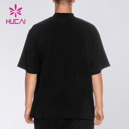 Black Fashion Oversize Cotton Custom Logo T Shirt