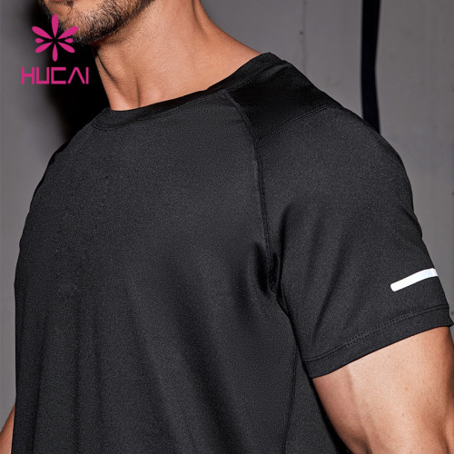 Customized Gym Sportswear Mens Short Sleeve Crew Neck T Shirts Factory Manufacturer