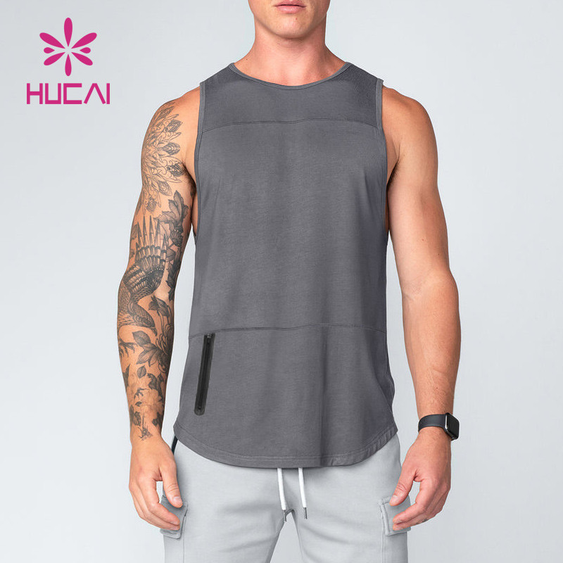 OEM Private Label High Quality Mens Breathable Skinny Sleeveless Tank Top Factory Supplier