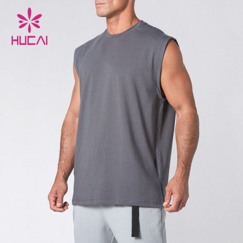 Factory Manufacturer High Quality Mens Breathable Skinny Sleeveless Tank Top Private Label