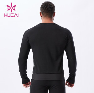 Factory Manufacturer Unique Design Double Layers Mens Sports Long Sleeve T Shirts Supplier
