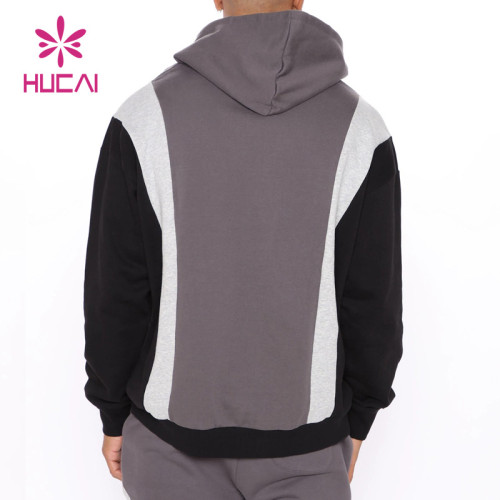 Custom Manufacture Fashionable Colors Stitching Mens fashionable Hoodie China  Factory Supplier