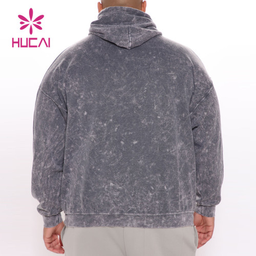 OEM Custom Manufacture Oversize Washed Process Mens Active Hoodie China Factory