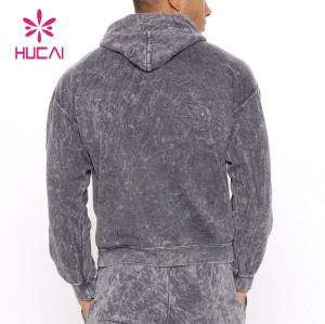 OEM Custom Manufacture Oversize Washed Process Mens Active Hoodie China Factory