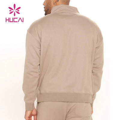 Custom Multi Colors High Neck Mens Half Zippered Sweatshirts China Manufacturer Factory