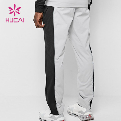 OEM ODM Custom Drawstring Contrast Colors Invisible Zipperss Mens Joggers Activewear Factory